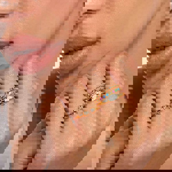 THOMAS SABO Gold Plated Oval Cubic Zirconia Pave Ring TR2315-414-14