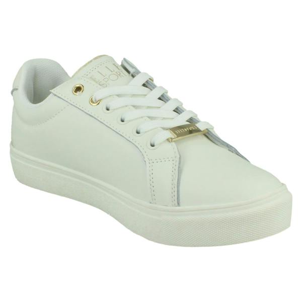 Elle Sport Ladies Elle Sport Leather Lace- up Trainers F7376