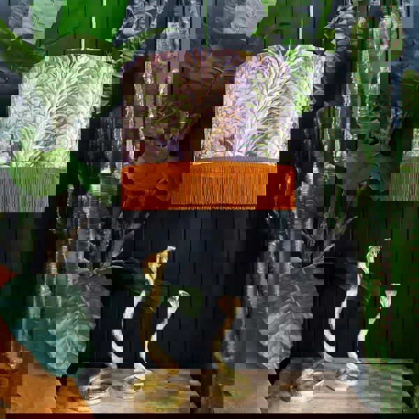 love frankie enchanted wood lampshade in cinnamon with gold lining and fringing