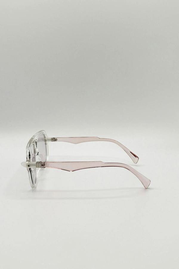 Bold Navigator Sunglasses in Light Grey Pink - svnx