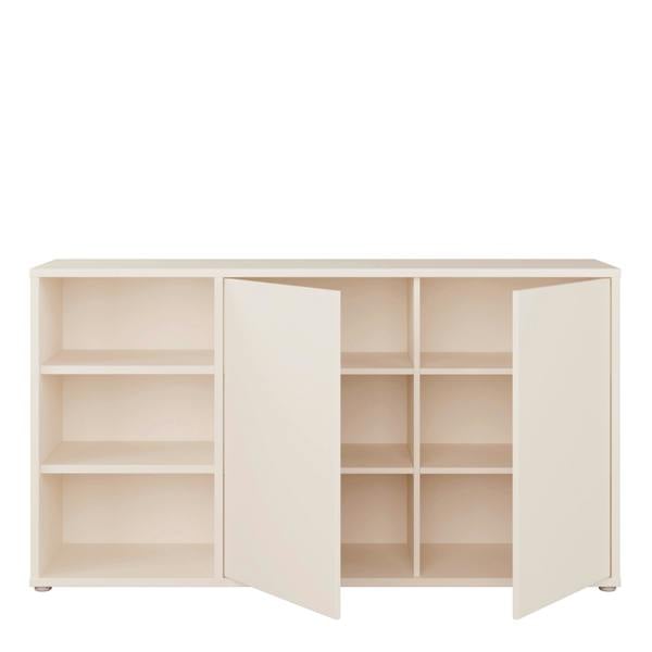 Furniture To Go Alice Springs Sideboard with Open Shelving & Push-to-Open Doors in Sand