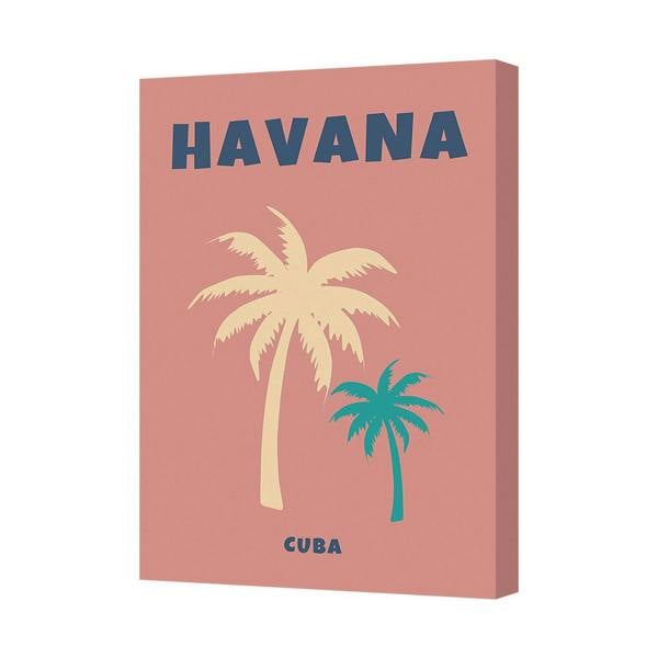 Benjamin Tate Design Havana Cuba Palm Trees Canvas Wall Art Print Home Decor