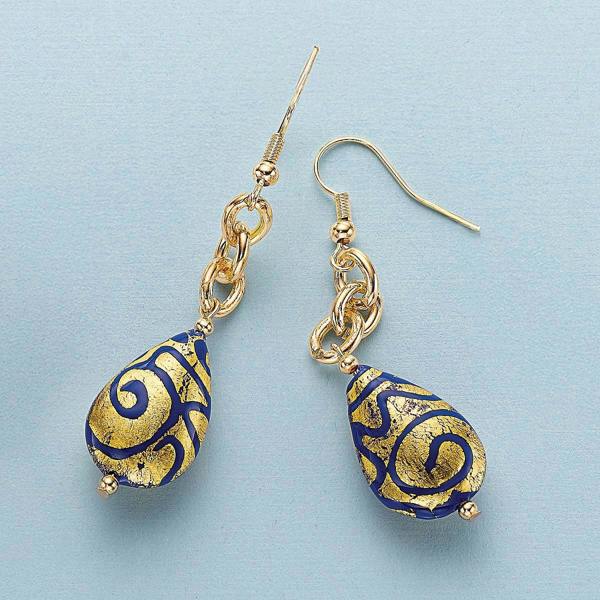 Museum Selection Swirl Murano Earrings