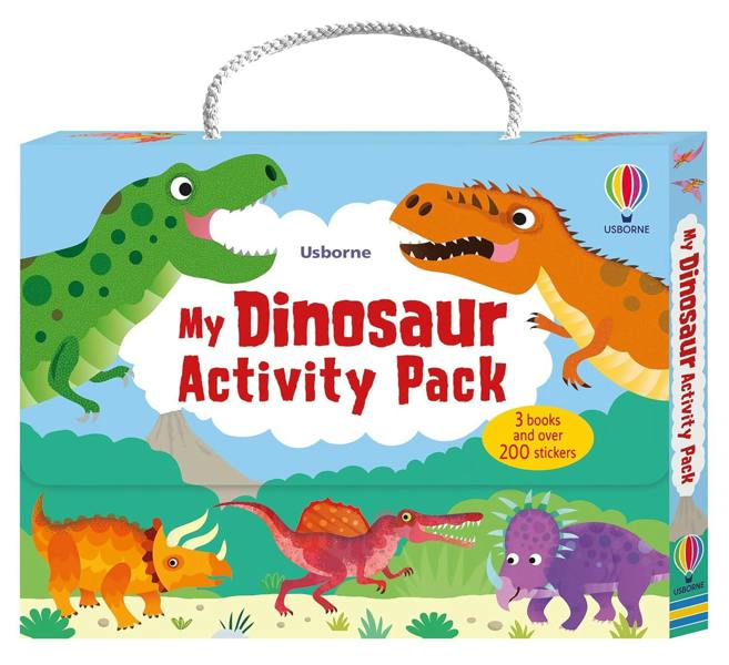 My Dinosaur Activity Pack 3 Book Box Set | Sticker Book with 200+ Stickers, Colouring Book & Spotting Activity Book for Kids