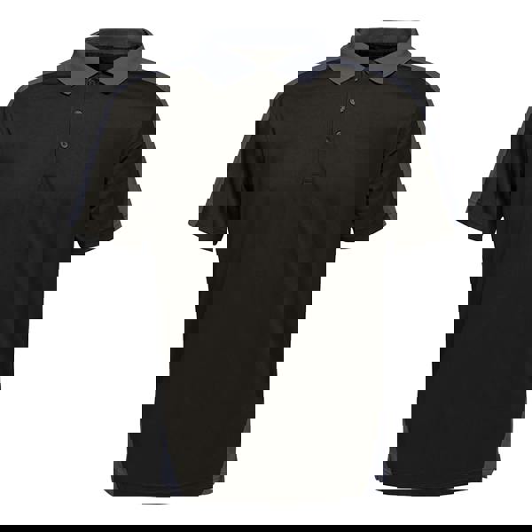 Regatta Professional Mens Contrast Coolweave Polo Shirt - Black/Seal Grey