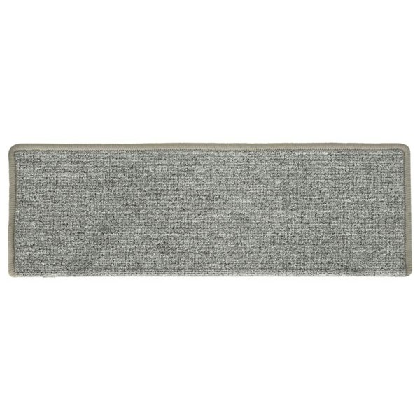 Berkfield Carpet Stair Treads 15 pcs 65x21x4 cm White and Grey