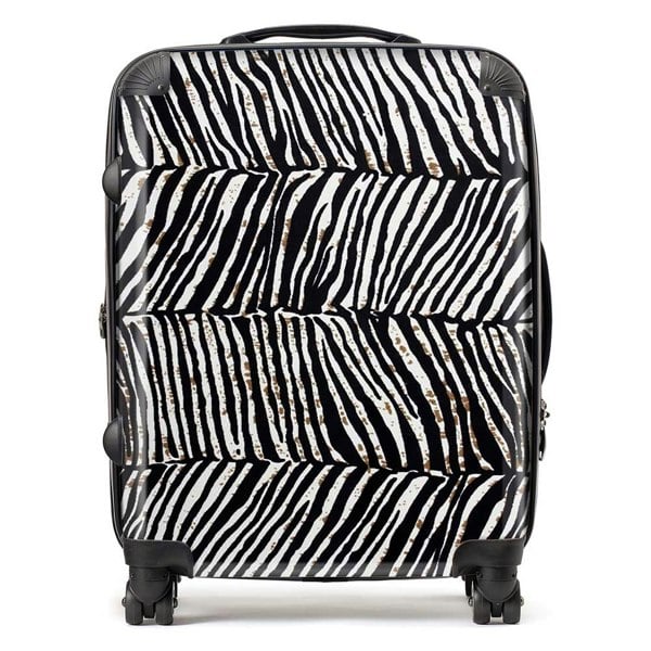 Warren Reed Zebra Pattern Suitcase