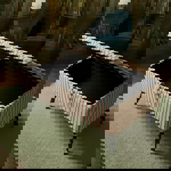 Multi-Toned Abstract Art Style Fabric Bench for Bedroom Storage