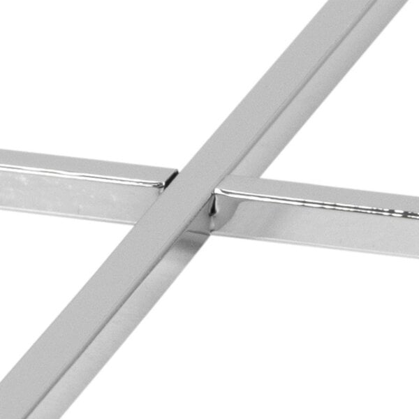 Wyld Haus Oakfern Square Silver Metal Side Table Glass Top