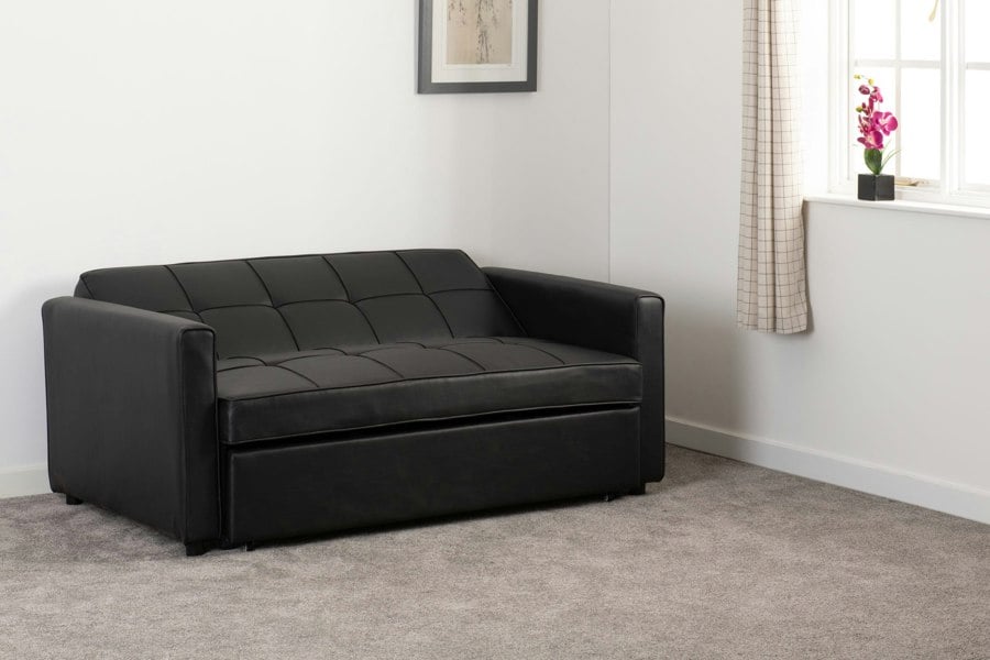 Astoria 2 Seater Faux Leather Sofa Bed - 4