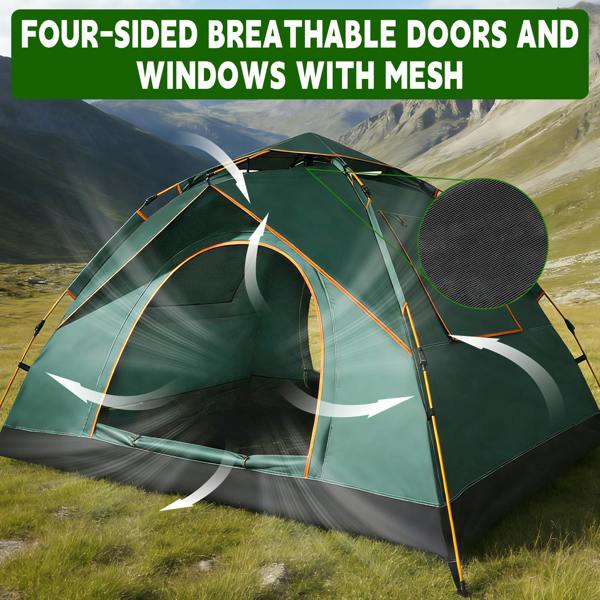 Leaper 3-4 Green Person Instant Pop-Up Tent