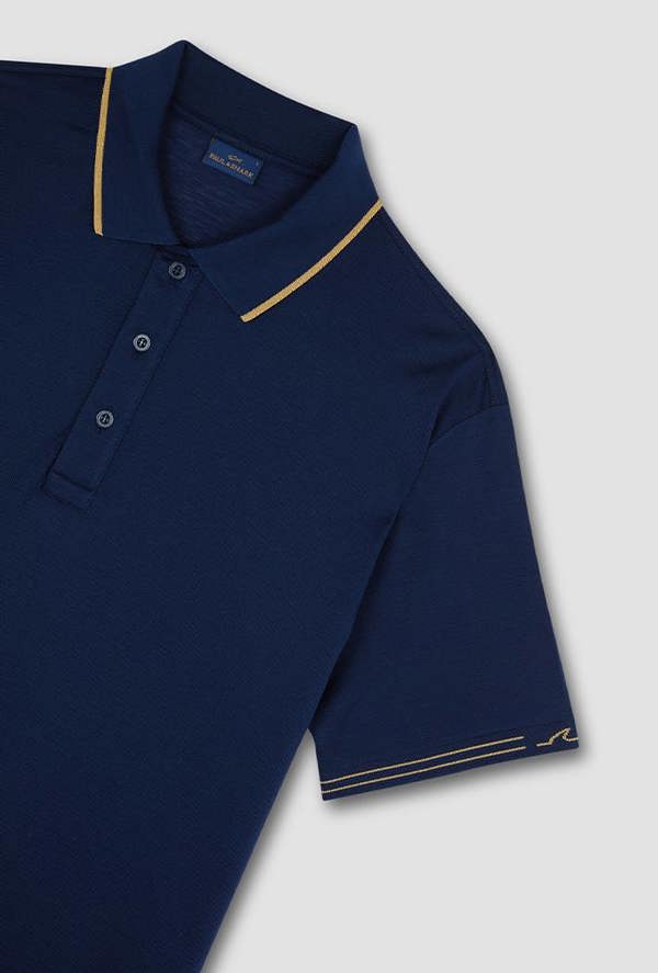 Paul & Shark Men's Polo in Fine Pique Cotton with Contrast Trims