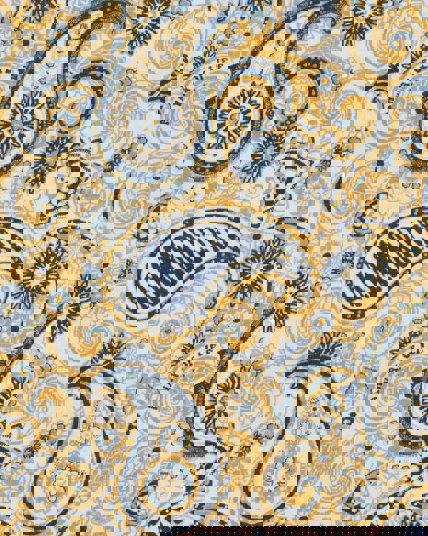 Lambretta Mens Classic Paisley Print Mod Retro Ska Casual Polo