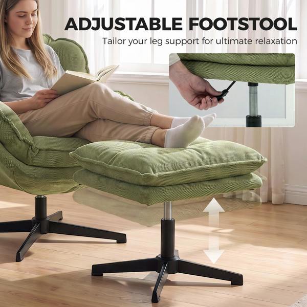 Accent Chair with Ottoman