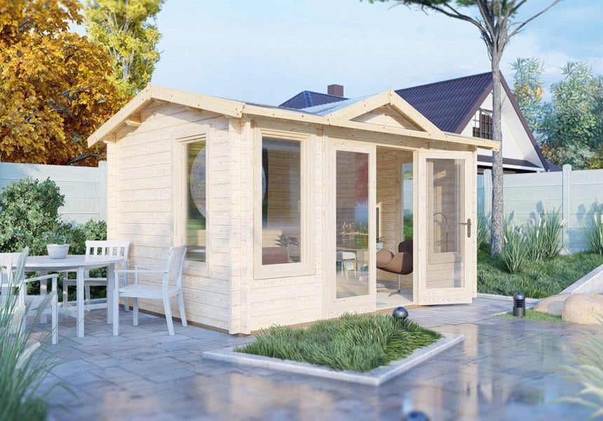 Shire Clockhouse 10Gx12 Log Cabin 44mm thick timber cladding - Best Shed