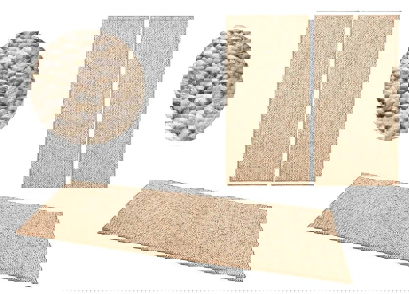 The Rugs Tufted Wool-Look 3-Piece Bedside Runner Rug Set