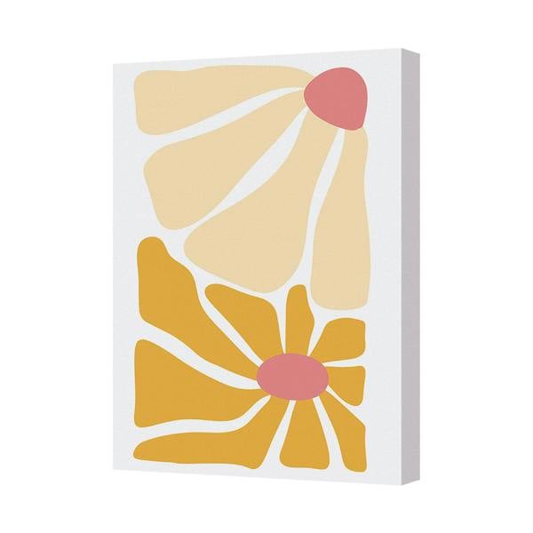 Benjamin Tate Design Contemporary Floral Canvas Art Print With Gallery Style Frame