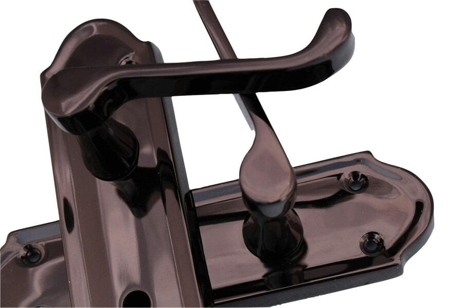 EDH Door Hardware Black Nickel Door Handles - Askworth Internal Door Handle Set for Internal Doors