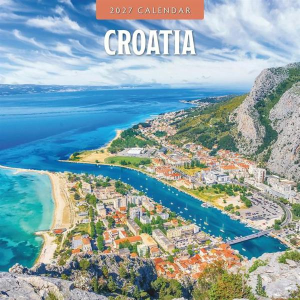 Europe Croatia Calendar 2027, Wall Calendars, Month To View, Travel, Gift
