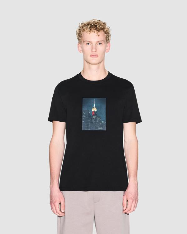 Armani Exchange Mens Graphic Print T-Shirt - Black UC001 - CHO - Designer Mens Short Sleeve T-Shirts