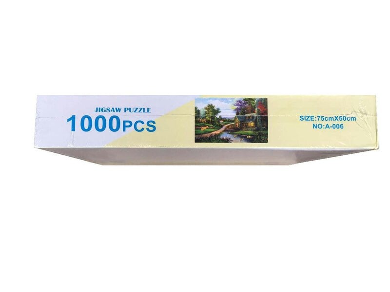 Shatchi 20cm 1000 Piece Jigsaw Puzzle for Adults, Landscapes, Cities and Nature Design, Multicolour
