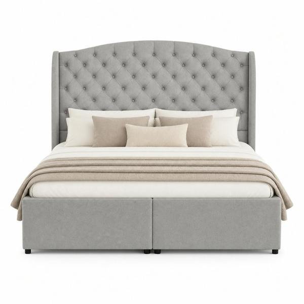Great British Beds Venice Divan Bed - Silver Plush
