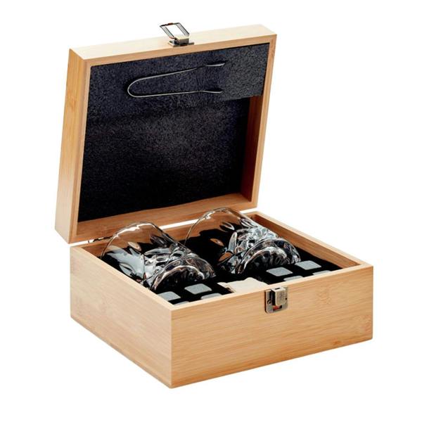 MidOcean Inverness Bamboo Whiskey Glass Set - Wood - 