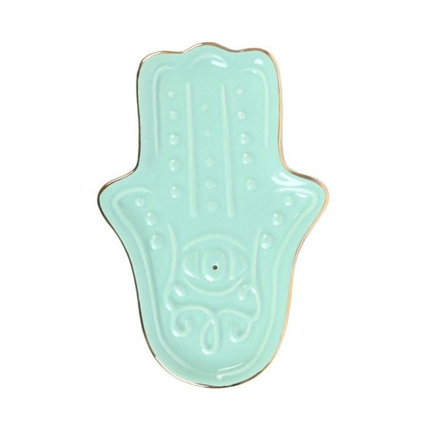 Serano Blue Hamsa Hand Incense Stick Holder