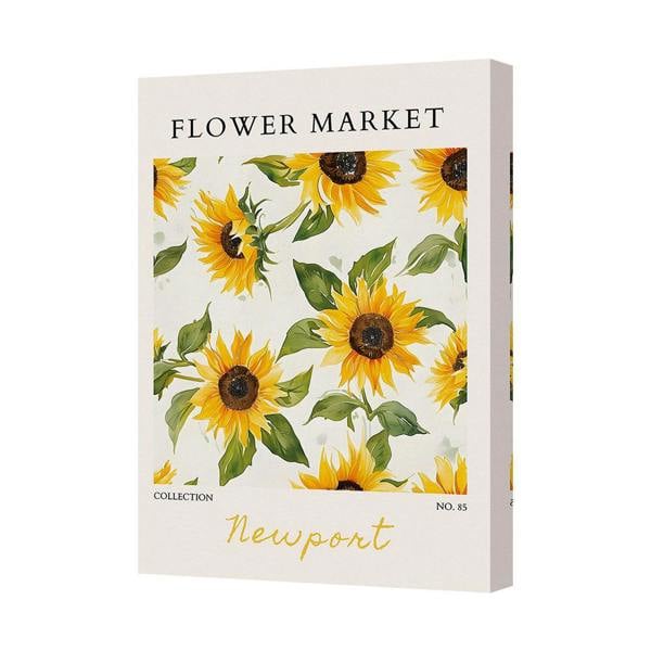Benjamin Tate Design Sunflower Canvas Art Print Contemporary Home Decor Handmade in UK