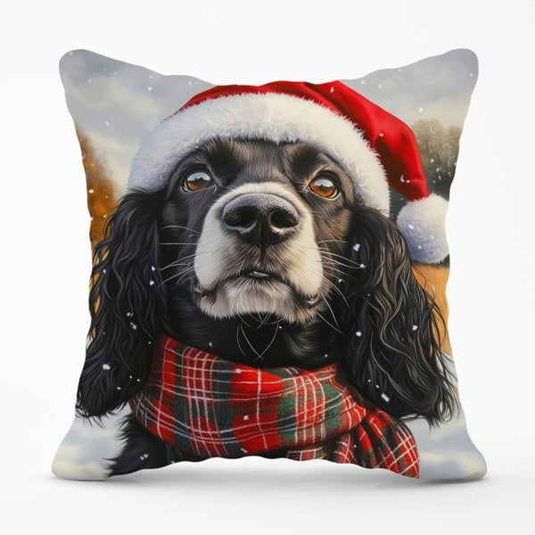 Warren Reed Christmas Cocker Spaniel Cushion