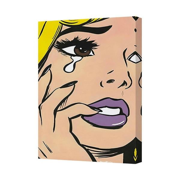 Benjamin Tate Design Pop Art Canvas Portrait Wall Art Print Tear Drop Closeup