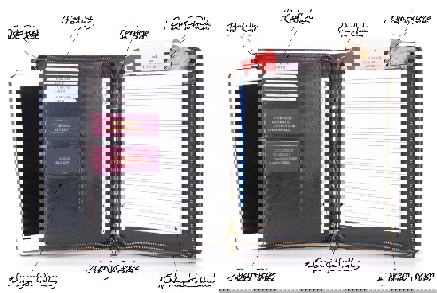 Catwalk Collection Handbags Angela - A5 Zip Folder