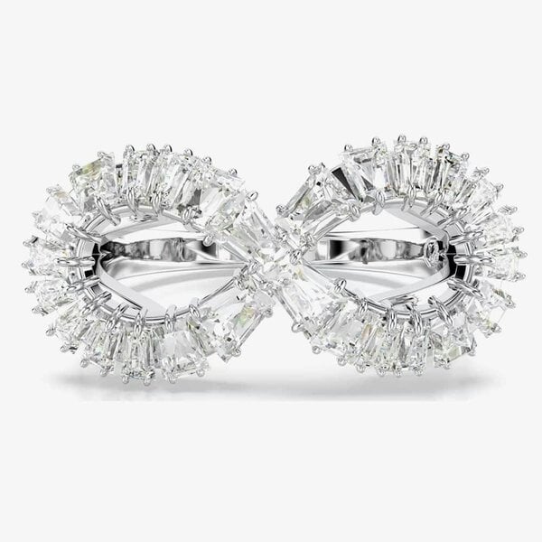 Swarovski Hyperbola Rhodium Plated Infinity Cocktail Ring 567969