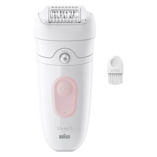 Braun Silk-epil 5, Epilator For Easy Hair Removal, Lasting Smooth Skin, 5-000 - White/Flamingo