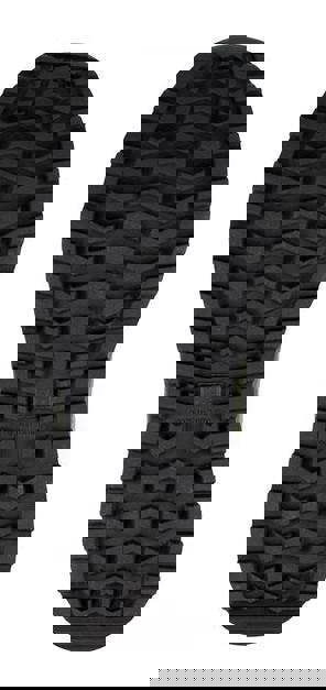 Grisport GriSport Mudmate Mens Pull On Rubber Chelsea Ankle Wellie Boots, close-up view of the black rubber sole showcasing its durable and slip-resistant tread pattern.