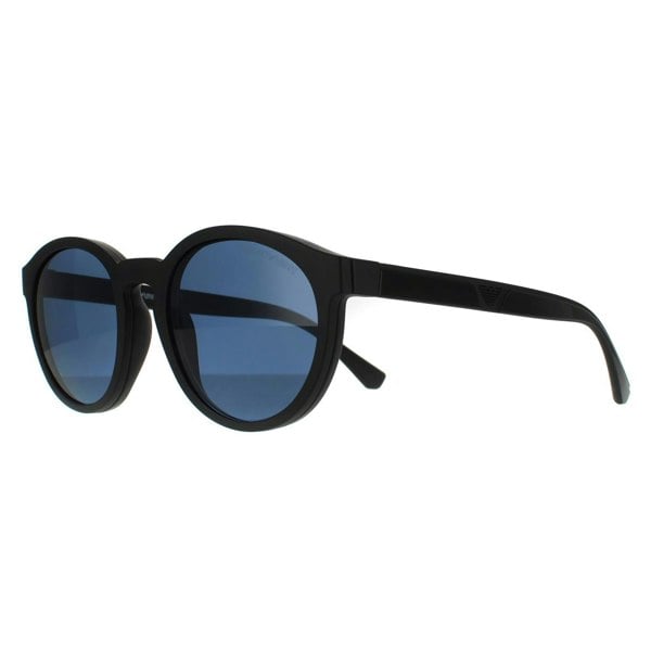 Emporio Armani Sunglasses EA4152 58011W Matte Black Clear with Sun Clip-ons