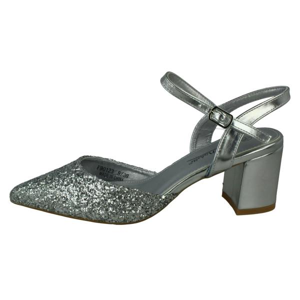 Anne Michelle Ladies Anne Michelle Mid Block Heel Closed Toe Sandals F90123