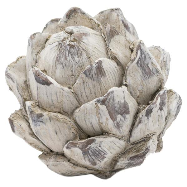 Hill Interiors Garda Artichoke Ornament - Off White/Stone - 