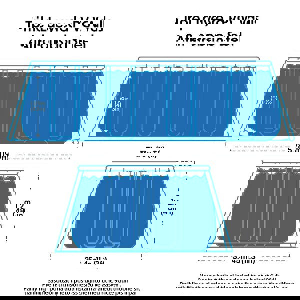 5.5x3m Premium Garden Swimming Pool Pump & Accessories Set 99cm Deep Kids Paddle - LoopsDirect