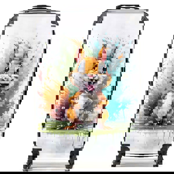 Warren Reed Happy Splashart Squirrel Suitcase