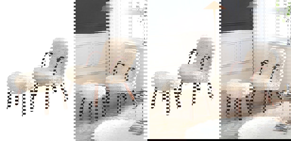 Philip Arc Sheepskin Armchair And Ottoman-Rit Concept-Rit Concept