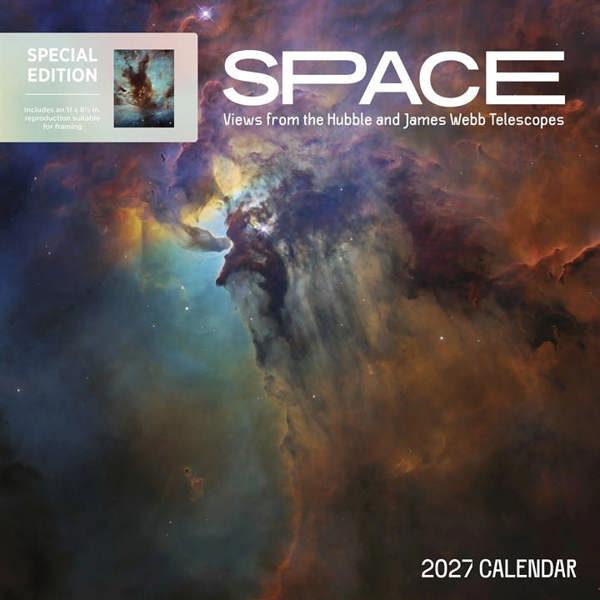 Space, Views From The Hubble and James Webb Telescopes Calendar 2027, Wall Calendars, Month To View, Natural World, Gift