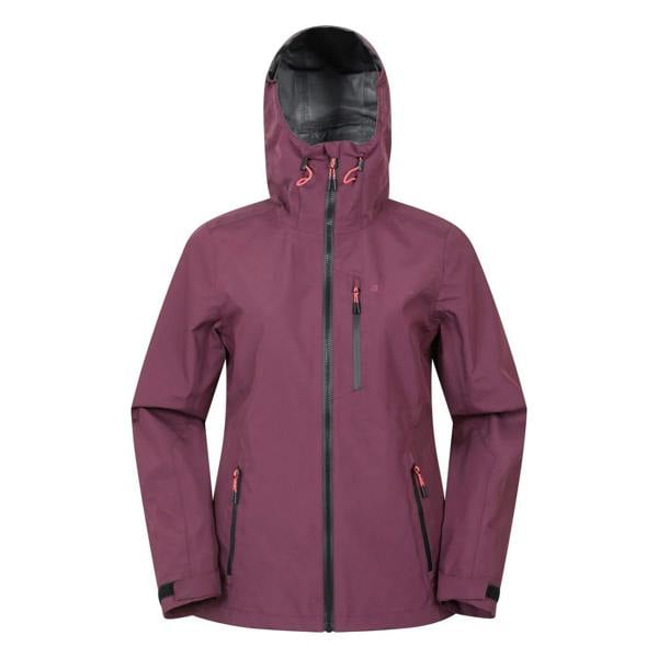 Mountain Warehouse Womens/Ladies Bachill 3 Layer Waterproof Jacket - Berry - 