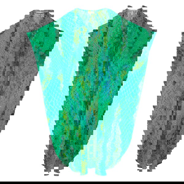 Kaa Tassel Maxi Kaftan in Ocean Python