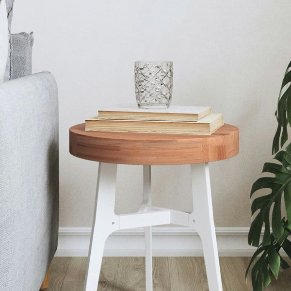 Berkfield Table Top �_�”�_30x4 cm Round Solid Wood Beech