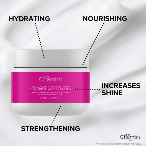 skinChemists Collagen Hair Mask with Shea Butter & Soy Protein 250ml
