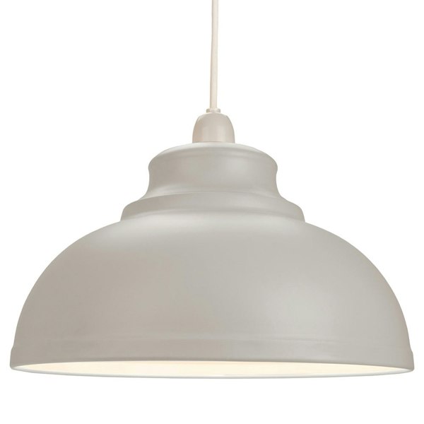 Industrial and Modern Galley Design Dove Grey Metal Ceiling Pendant Light Shade Image 1