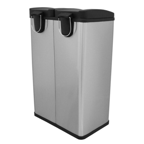 Monstershop 60L Dual Pedal Bin In Stainless Steel