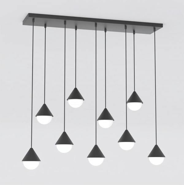 Emibig GIRO Pendant Lamp 9 x G9 Black