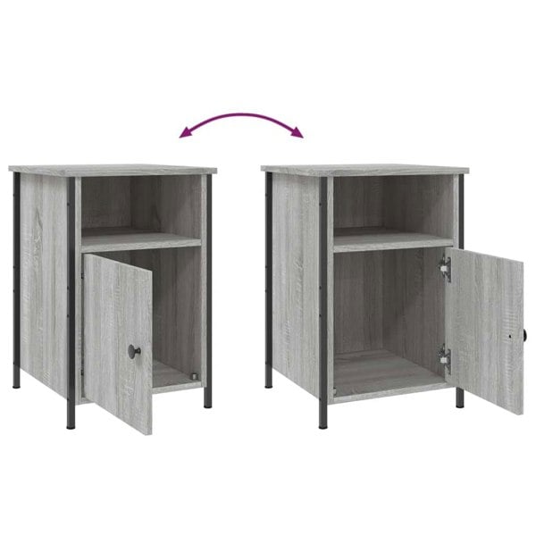 Berkfield Bedside Cabinets 2 pcs Grey Sonoma 40x42x60 cm Engineered Wood